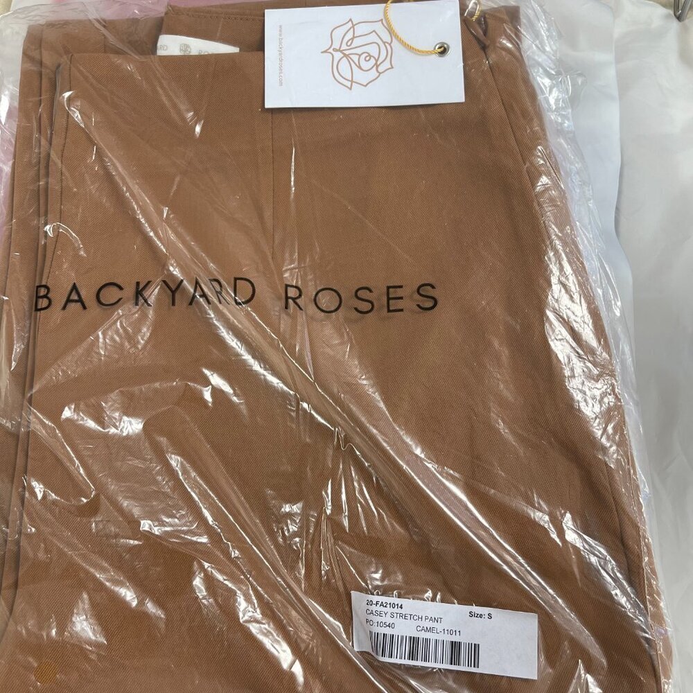 Backyard Roses Casey Stretch Pant in Camel - Size Small - NWT - Picture 6 of 6